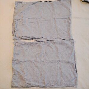 Dapu Pillow Shams Linen Standard Queen Blue Chambray Soft Pair Set of 2